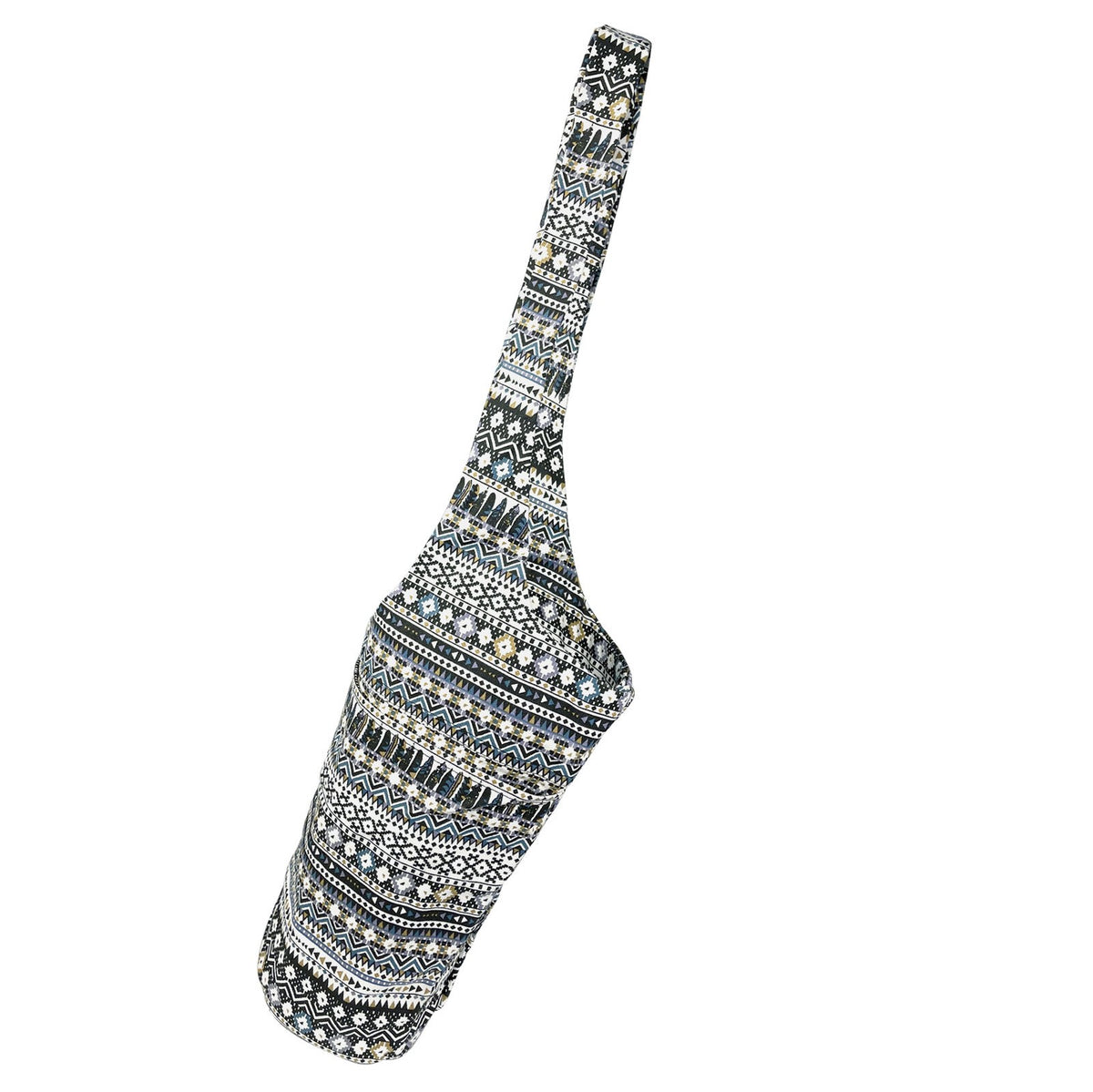 Yoga Mat Carrier Bag with Large Side Pocket and Long Strap - Fits Most Sizes