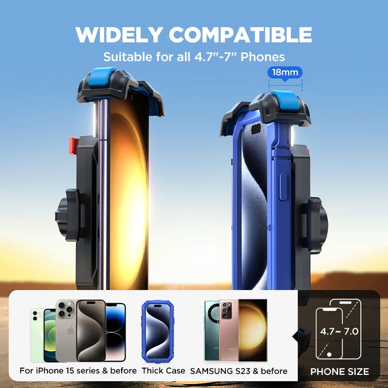 Joyroom Ultra-Stable Motorcycle and Bicycle Phone Mount - Premium Handlebar Clamp for Scooters and Bikes