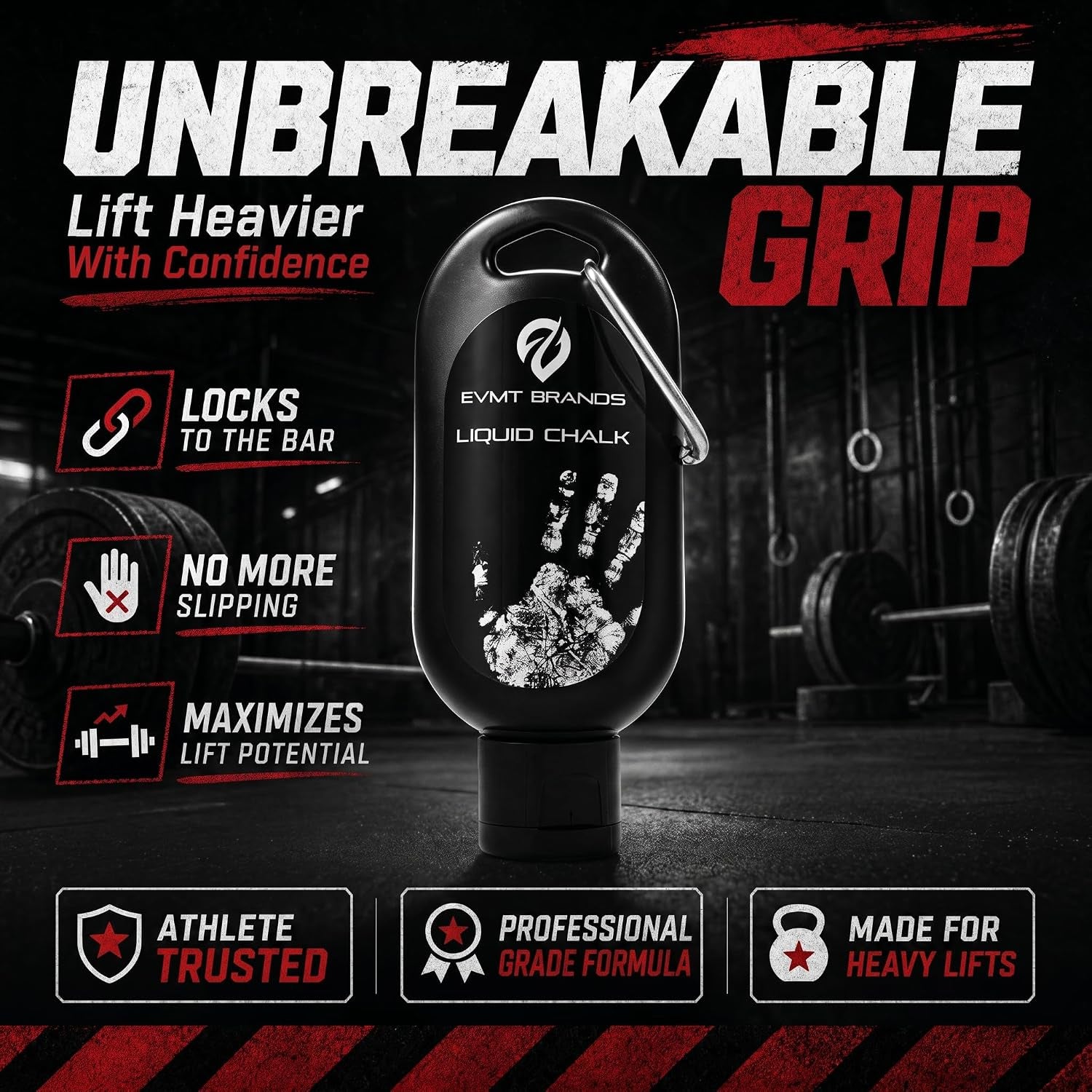 Liquid Chalk - Mess-Free Grip Solution for Weightlifting, Gymnastics, Rock Climbing, and Dance. Sweat-Resistant and Long-Lasting Performance.