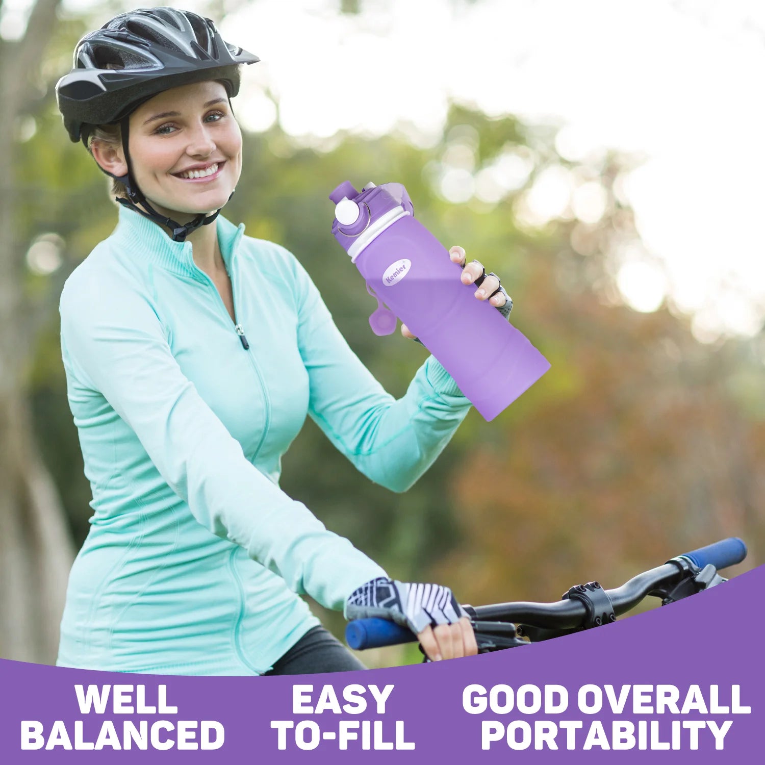 Collapsible Silicone Water Bottle - 750ml, Medical Grade, BPA-Free, Roll-Up Design, 26oz, Leak-Proof, Foldable for Sports and Outdoor Use