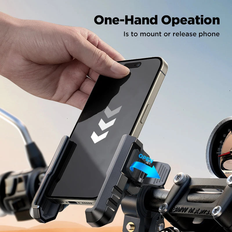 Joyroom 360° Rotatable Bike and Motorcycle Phone Mount for 4.7-7.0” Devices, Compatible with Electric Scooters, Mountain, and Dirt Bikes
