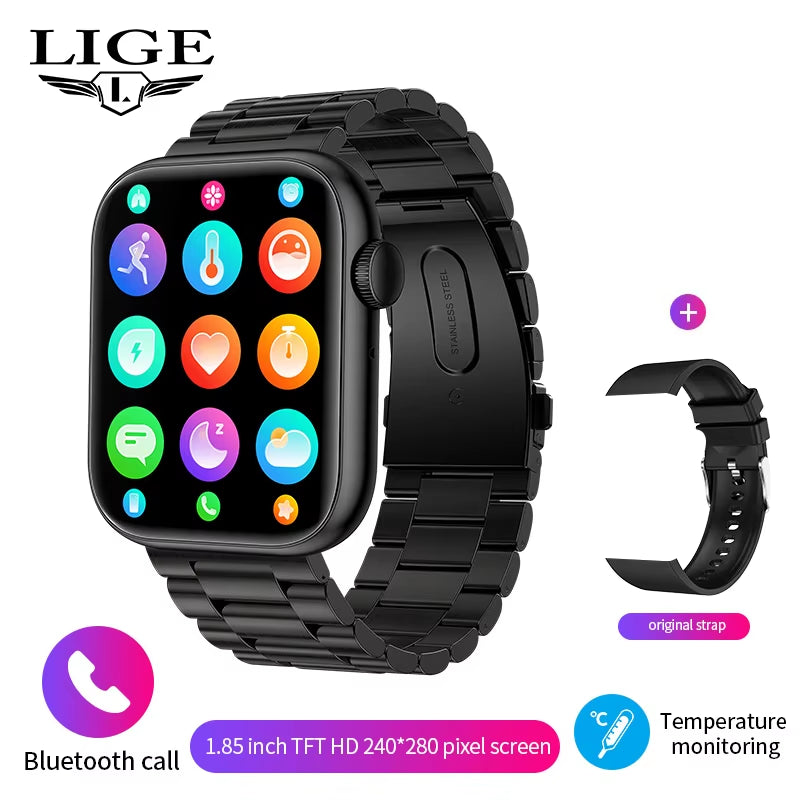 2025 Smart Watch with Wireless Charging, Bluetooth Calling, and Customizable Watch Face for Men and Women - Fitness Tracker Bracelet
