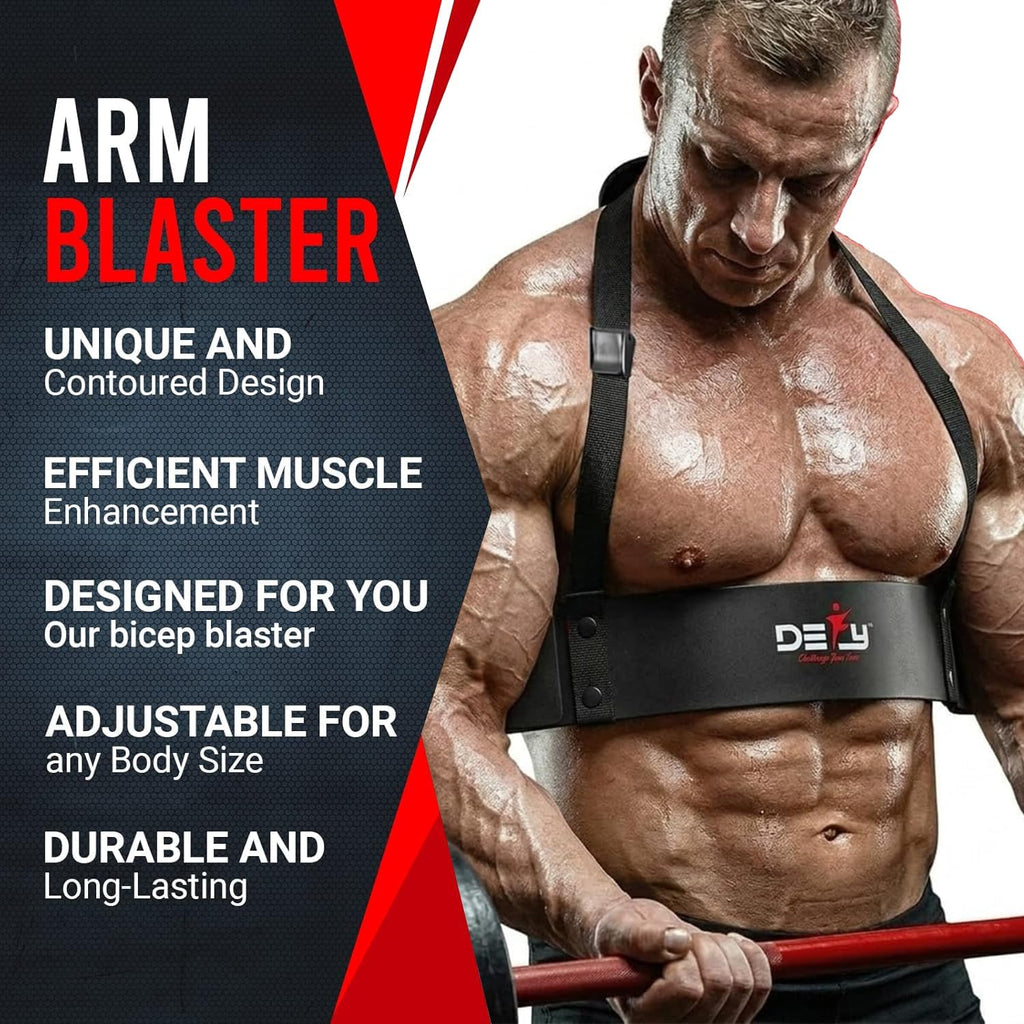 DEFY Adjustable Arm Blaster for Biceps and Triceps with Durable 7mm Aluminum Plate and Neck Pad for Strength Training and Bodybuilding Isolation Curl Machine