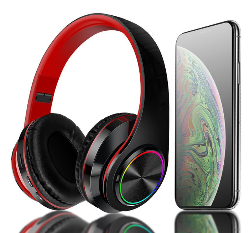 Premium Wireless Bluetooth Headphones with Super Bass, Foldable Design, and Integrated Microphone