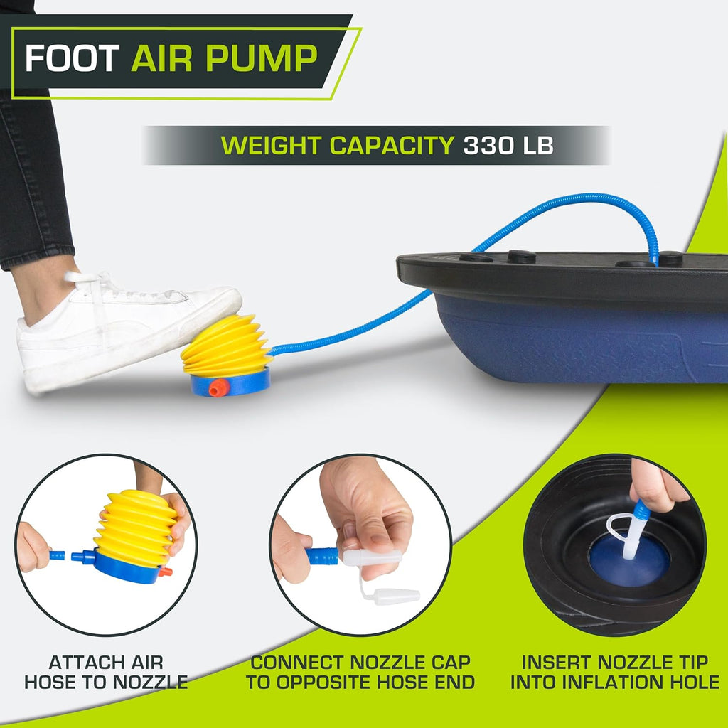 Professional Balance Trainer Stability Half Ball with Resistance Bands and Pump for Yoga and Aerobic Home Gym Workouts