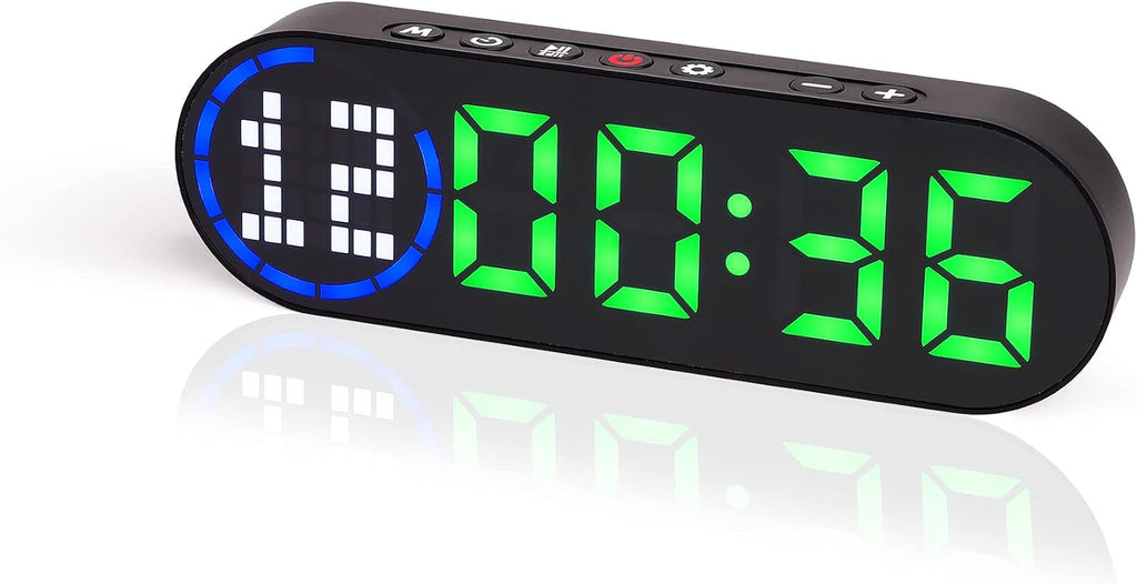 Portable Interval Timer for Home Workouts with Progress Bar and Rounds, Ideal for Boxing, HIIT, Tabata, and EMOM Training, Rechargeable Battery Powered