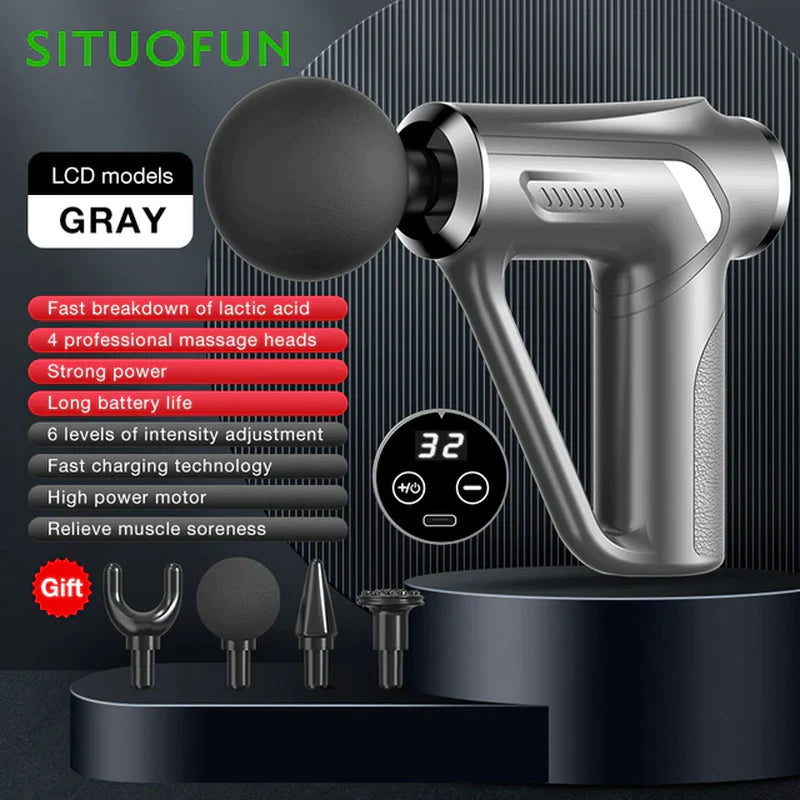 SITUOFUN Professional Massage Gun with 32 Adjustable Levels for Deep Tissue Relief and Muscle Relaxation