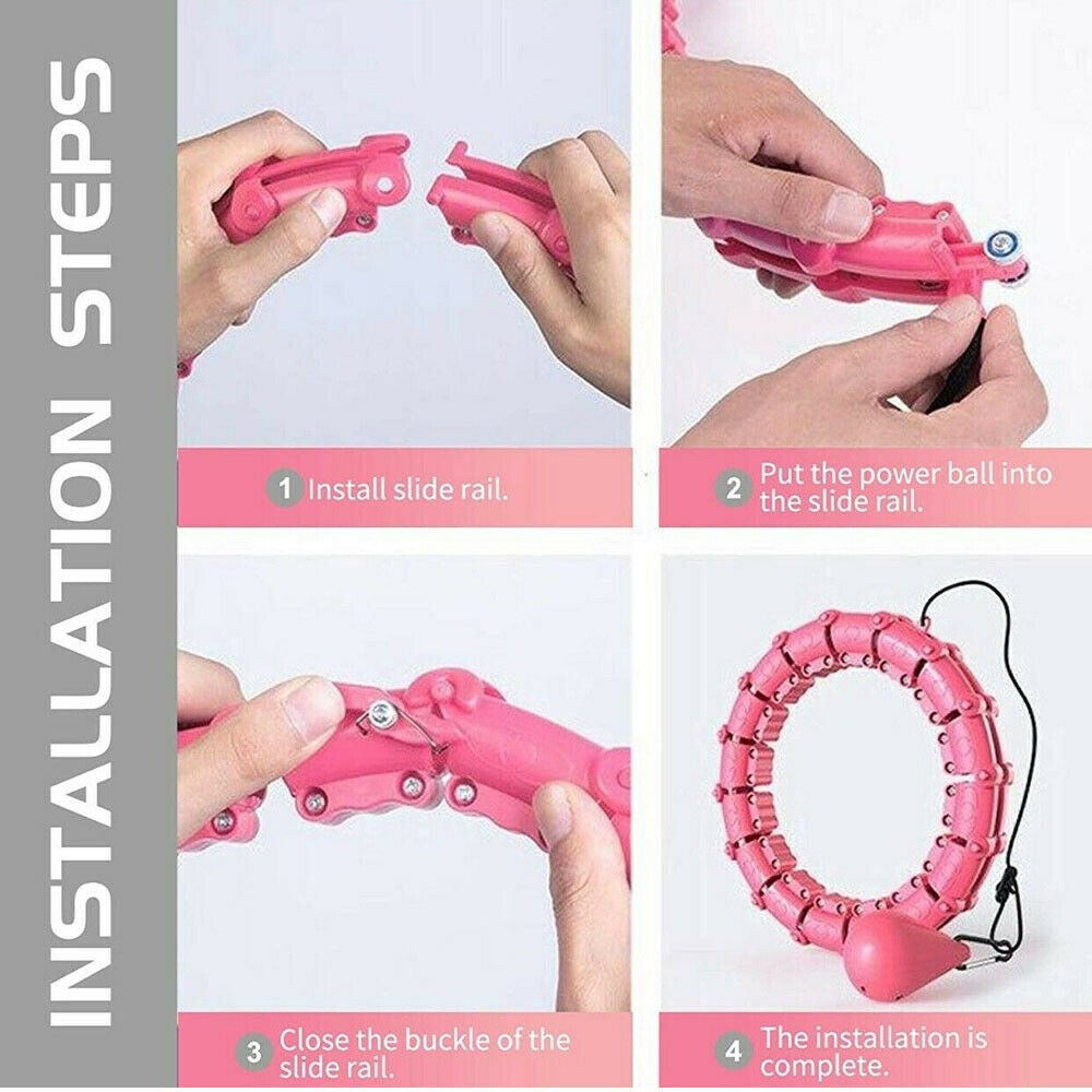 Customizable Smart Hula Hoop with Detachable Massage Features for Enhanced Fitness Experience
