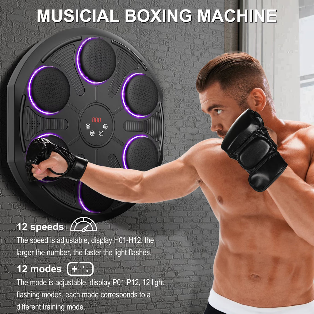 Professional Music Boxing Machine with Gloves - Adult Workout Punching Equipment