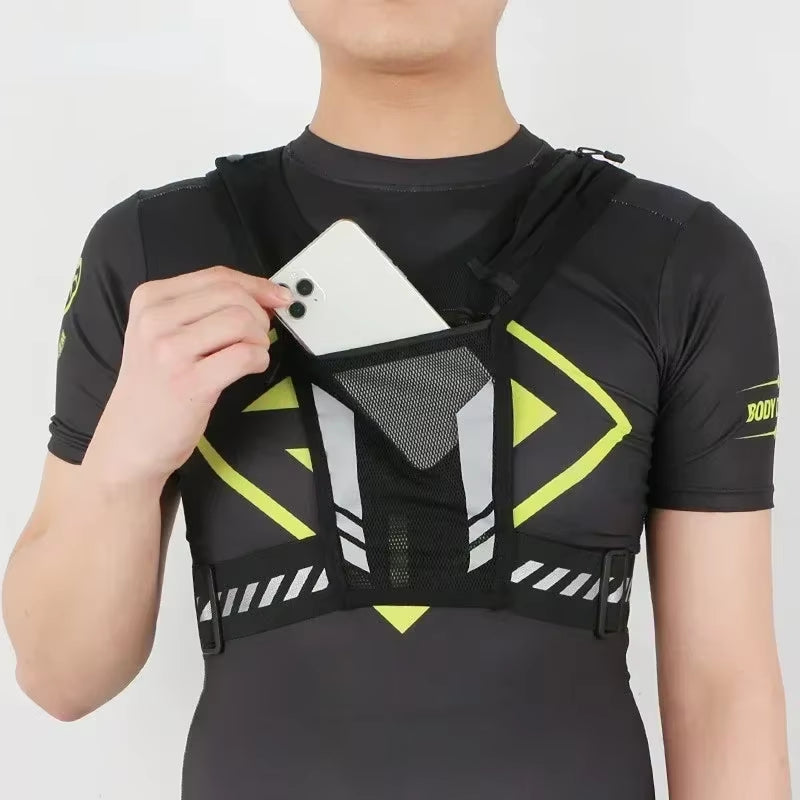 Lightweight Hydration Vest with Phone Pocket and Water Bottle Holder for Outdoor Activities, Cycling, and Hiking