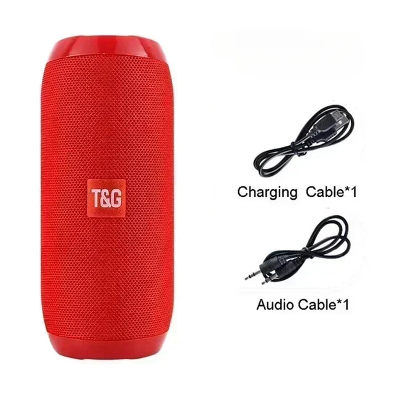 Wireless Portable Bluetooth Speaker with Subwoofer, Waterproof Outdoor Stereo Surround Sound and FM Radio Support