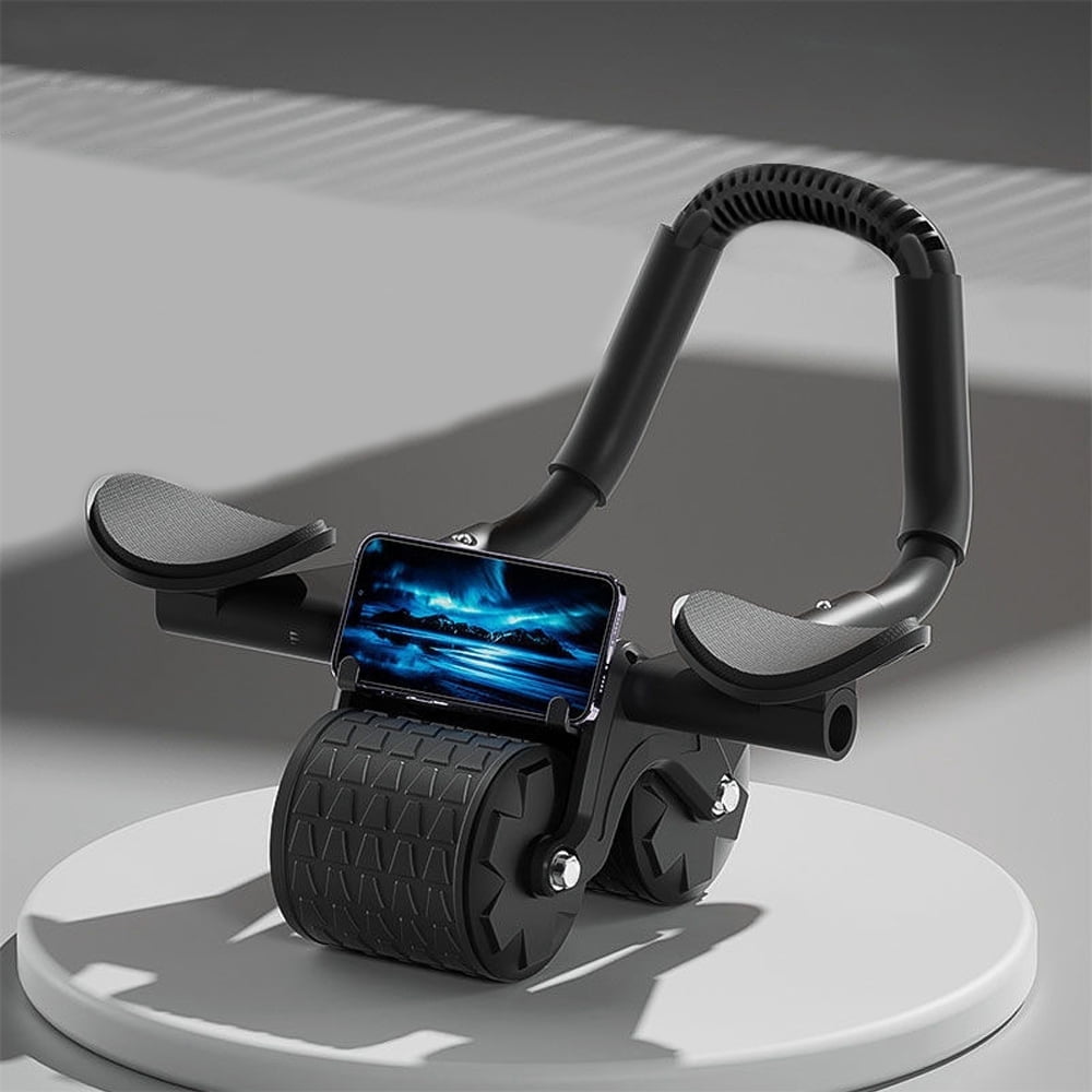 Timer-Enabled Ab Roller with Elbow Support, Automatic Rebound
