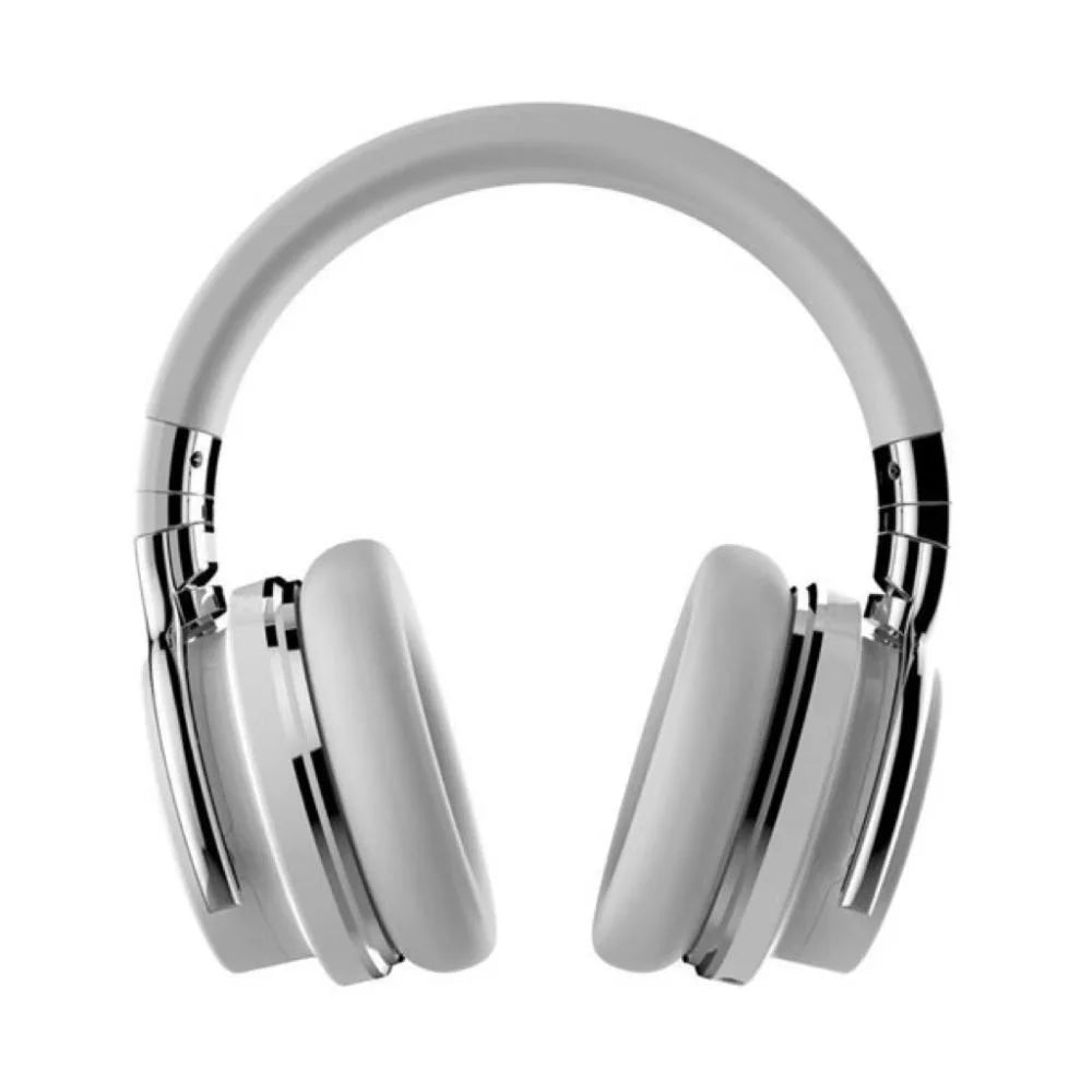 E7 Bluetooth Active Noise Cancelling Over-Ear Headphones with Microphone and Deep Bass (White)