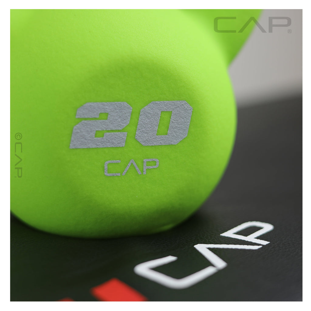 20 lb Neoprene Coated Kettlebell in Green