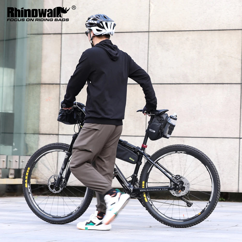Premium Waterproof Bicycle Saddle Bag with Water Bottle Pocket - Spacious Rear Tail Bag for Cyclists