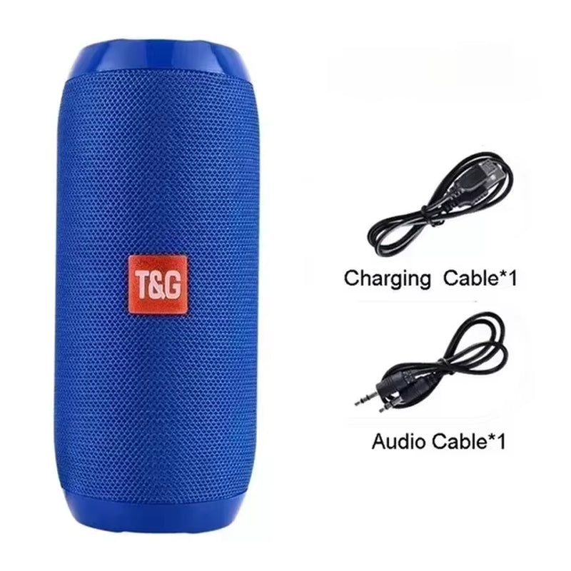 Wireless Portable Bluetooth Speaker with Subwoofer, Waterproof Outdoor Stereo Surround Sound and FM Radio Support