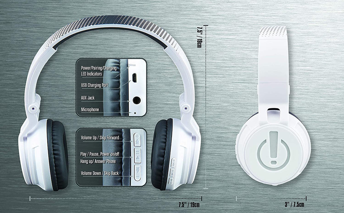 Ekids Wireless Bluetooth Headphones for Children with Integrated Microphone