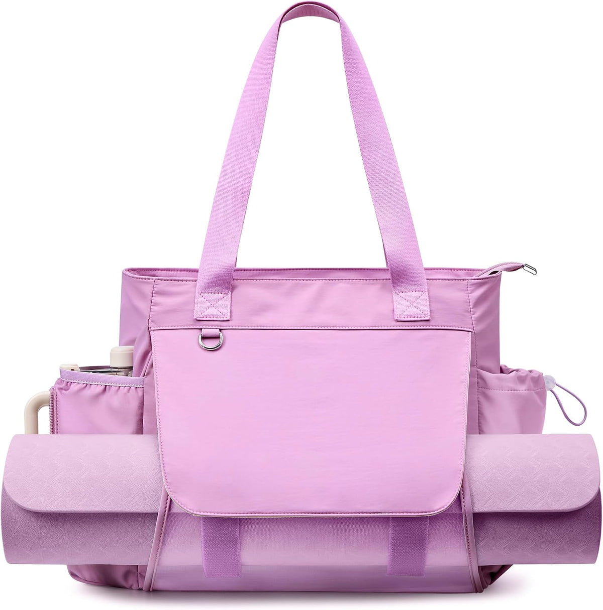WLLWOO Women's Thick Yoga Mat Bag with Breathable Mesh and Wet Pocket Gym Tote