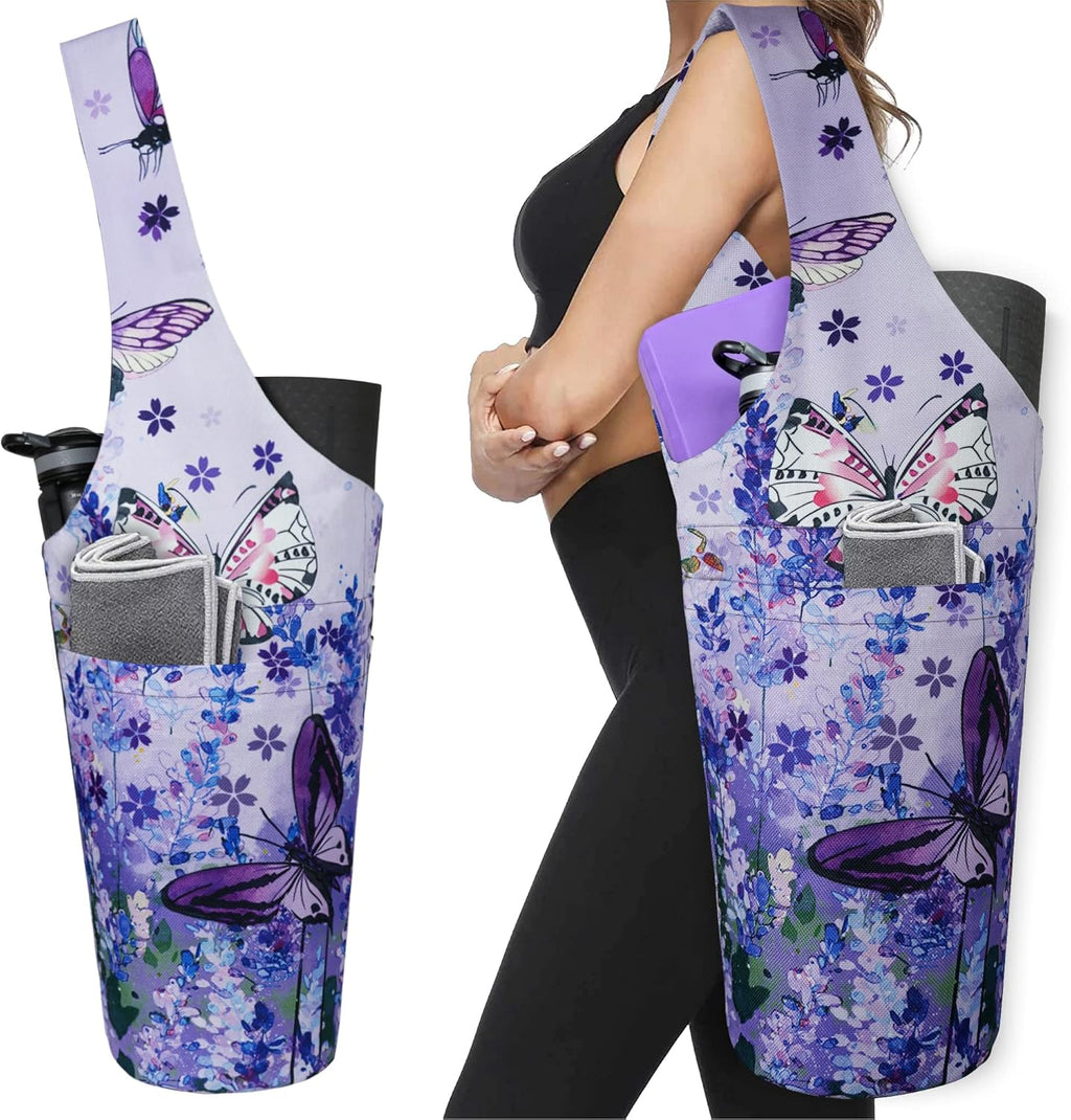 Yoga Mat Tote Bag with Pockets - Spacious and Versatile Carrier for Most Yoga Mats and Accessories