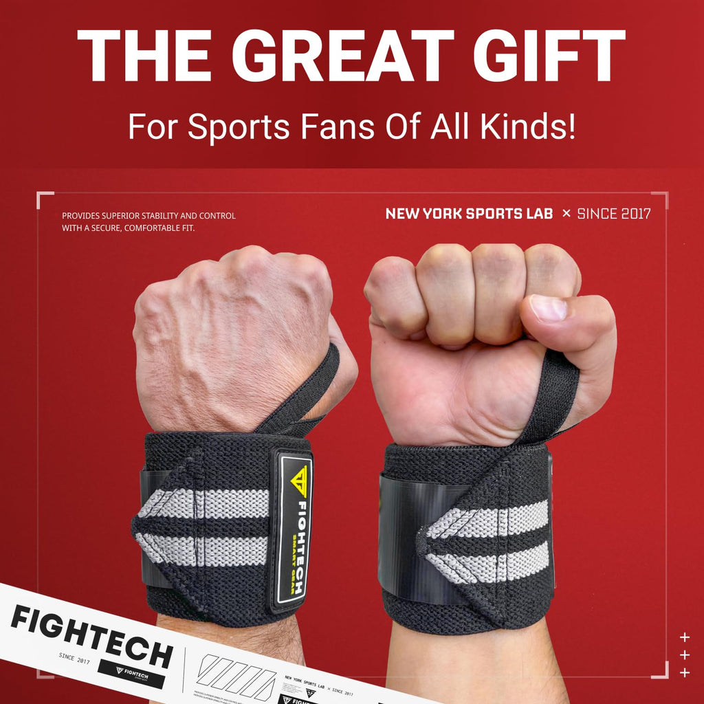 Professional Grade 18-Inch Wrist Wraps for Weightlifting - Ideal for Powerlifting, Strength Training, and Bodybuilding (Black)