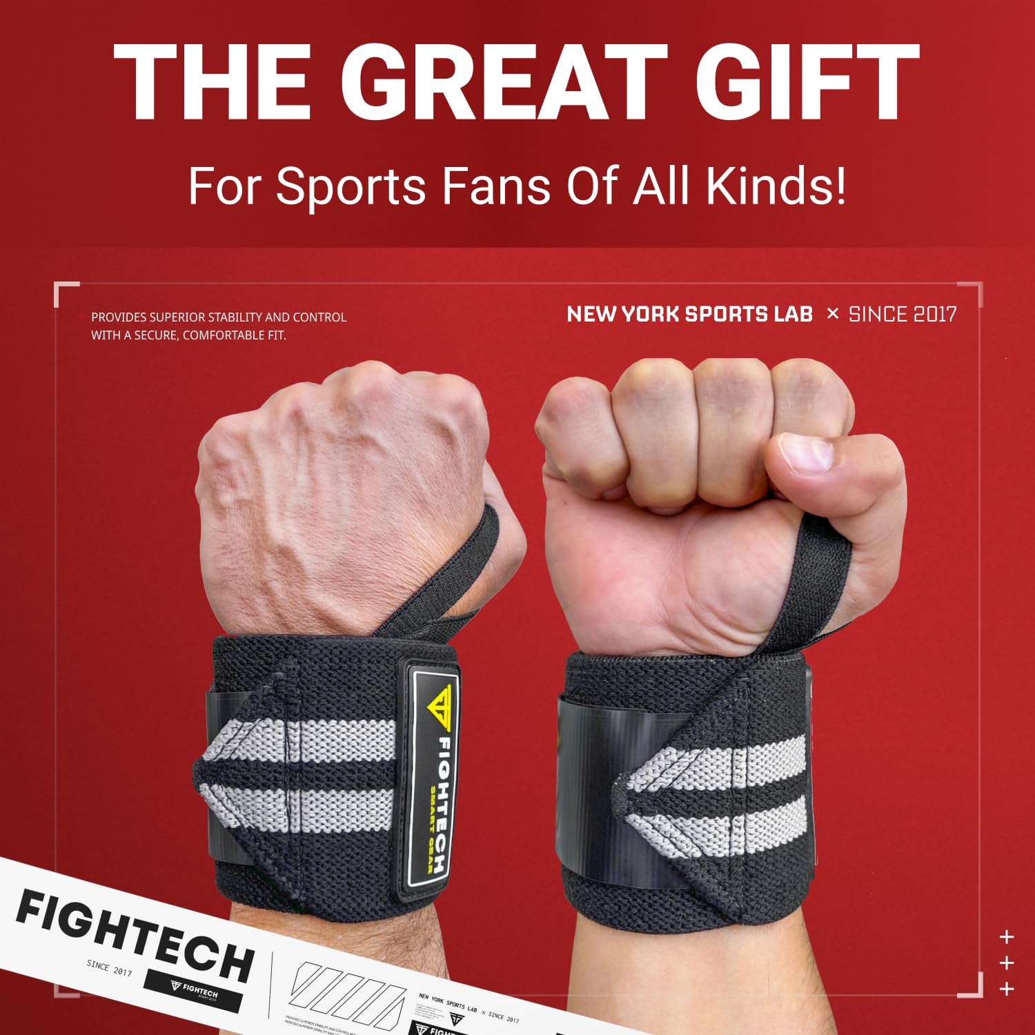 Professional Grade 18-Inch Wrist Wraps for Weightlifting - Ideal for Powerlifting, Strength Training, and Bodybuilding (Black)