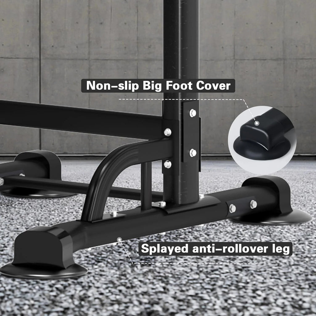Multi-Function Power Tower Dip Station and Pull-Up Bar for Strength Training - Home and Office Gym Equipment, Black, 330 lbs Capacity