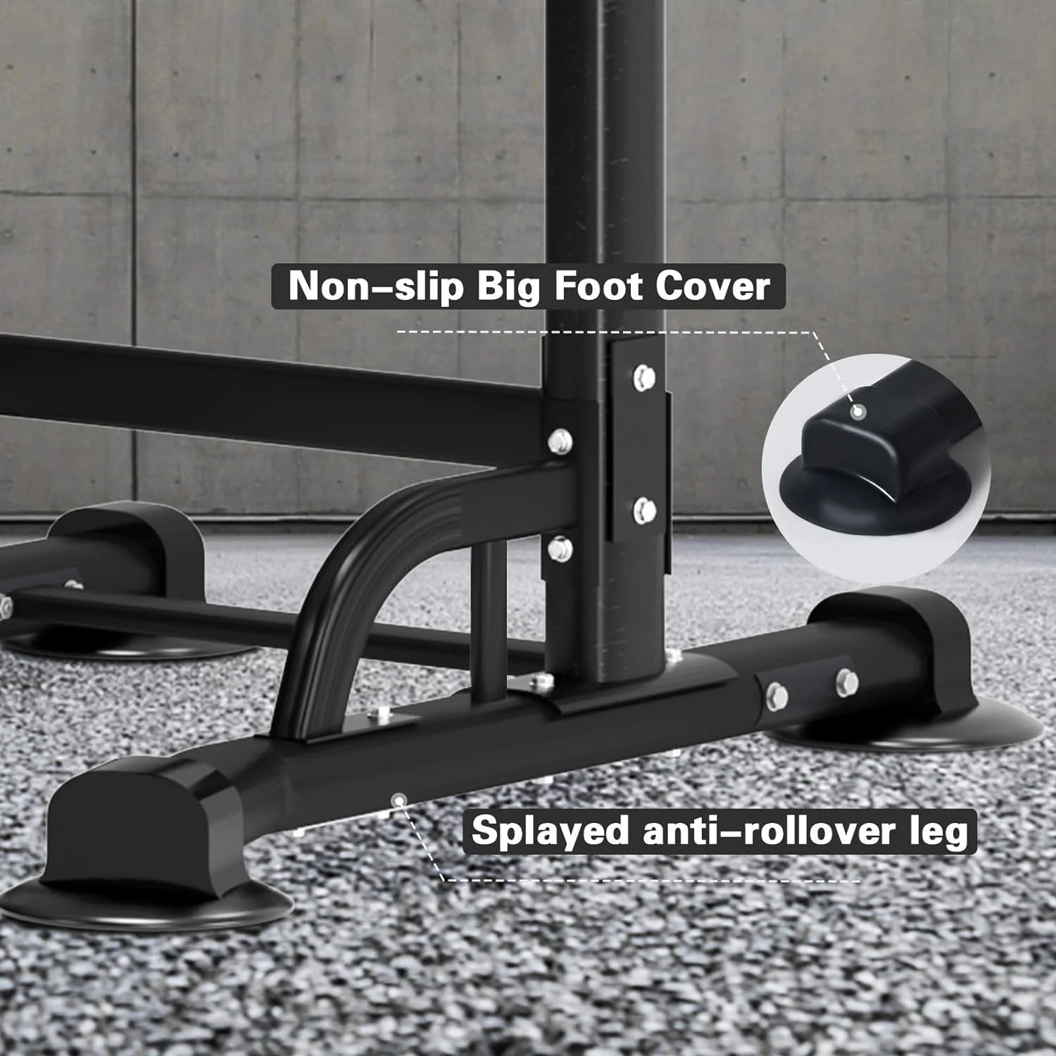Multi-Function Power Tower Dip Station and Pull-Up Bar for Strength Training - Home and Office Gym Equipment, Black, 330 lbs Capacity
