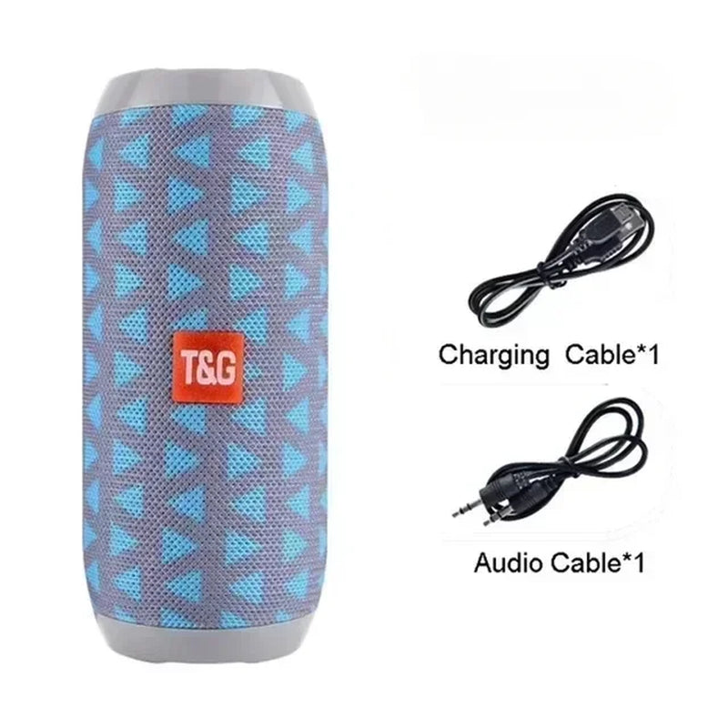 Wireless Portable Bluetooth Speaker with Subwoofer, Waterproof Outdoor Stereo Surround Sound and FM Radio Support