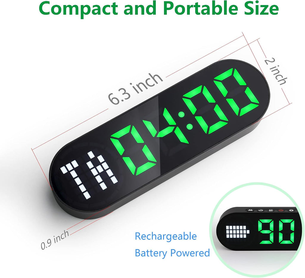 Portable Interval Timer for Home Workouts with Progress Bar and Rounds, Ideal for Boxing, HIIT, Tabata, and EMOM Training, Rechargeable Battery Powered