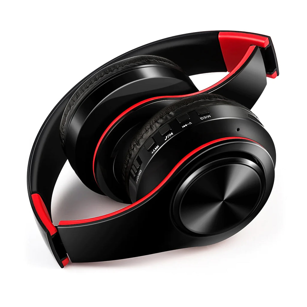 Bluetooth Wireless Stereo Headphones with Foldable Design, Integrated Microphone, and Sport Features for MP3 Players