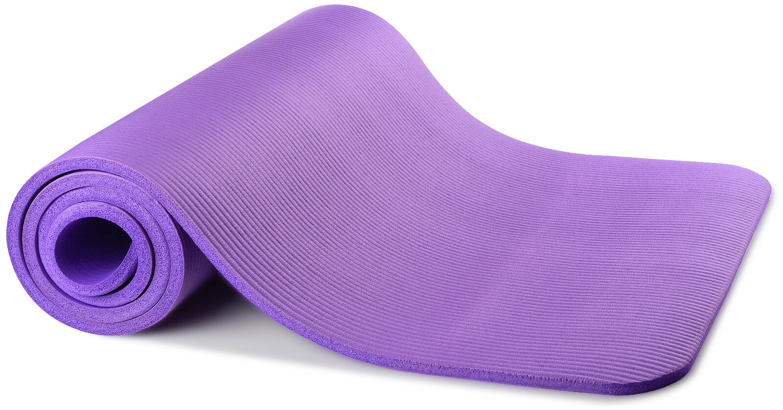 Premium 10mm Extra Thick NBR Yoga and Pilates Mat with Carry Bag and Strap - 72" x 24"