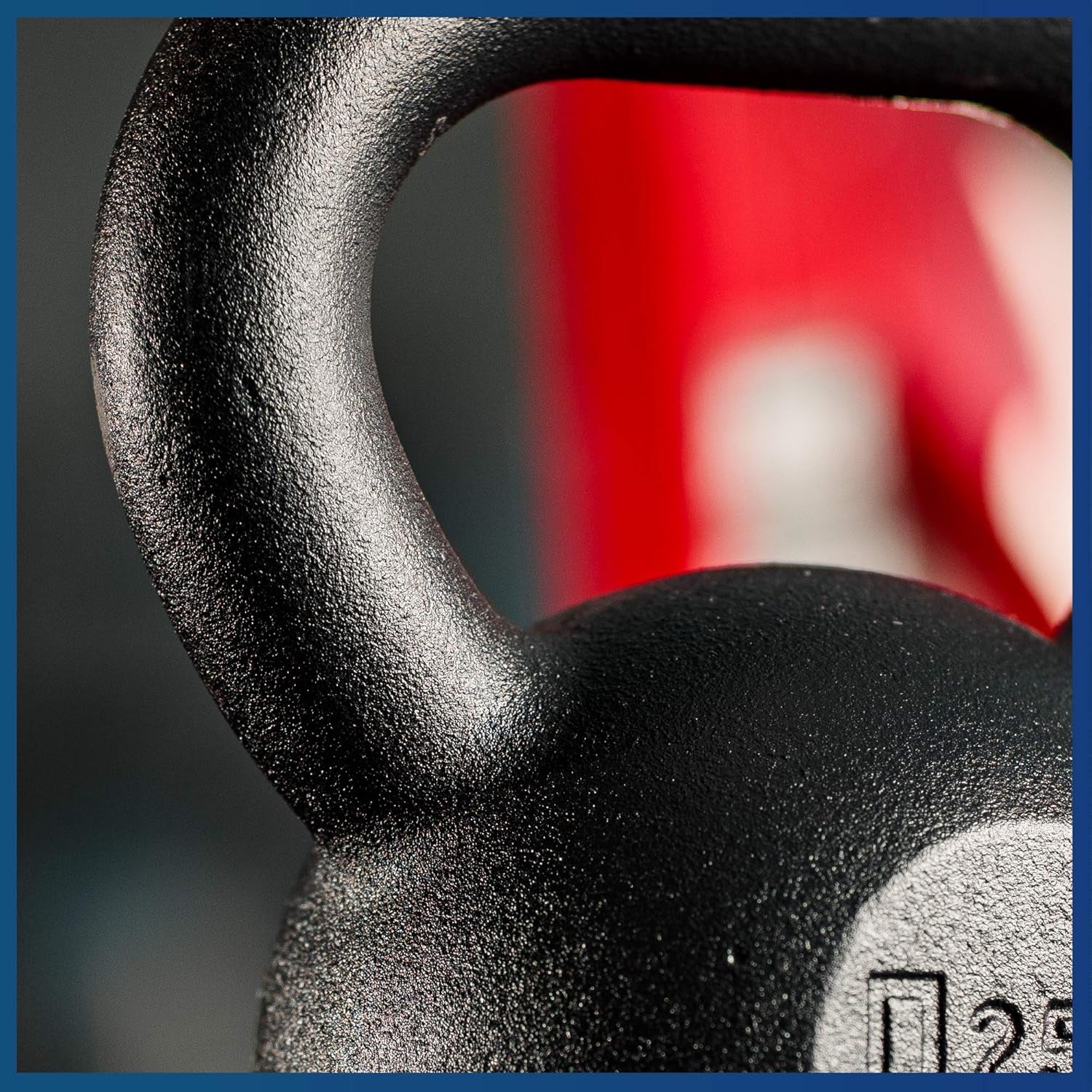 Powdercoated Kettlebell (20lb, 25lb, 35lb, 44lb, 50lb) - Made in USA - Ergonomic Wide Grip Handle for Home Gym, Core Fitness, Strength Training, and Muscle Building for Men and Women