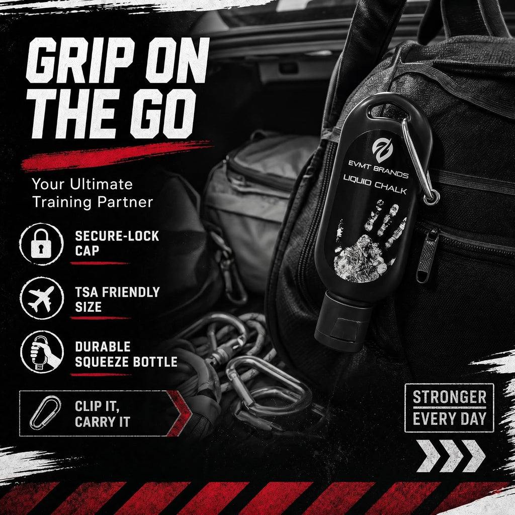 Liquid Chalk - Mess-Free Grip Solution for Weightlifting, Gymnastics, Rock Climbing, and Dance. Sweat-Resistant and Long-Lasting Performance.