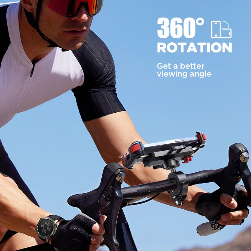 Joyroom 360° Rotating Motorcycle and Bicycle Phone Mount for Handlebar Use