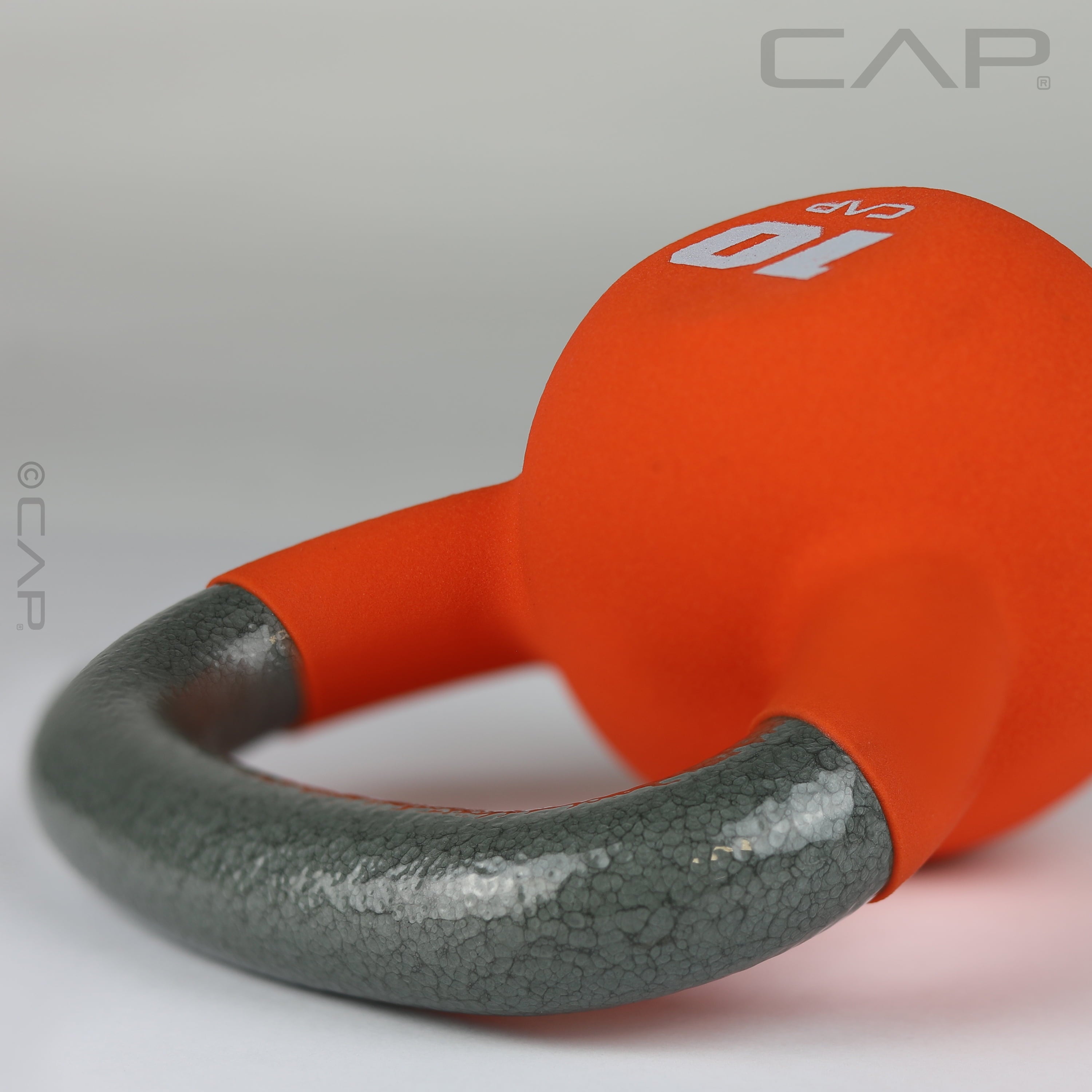 2-Pack 10 lb Neoprene Coated Kettlebells in Orange