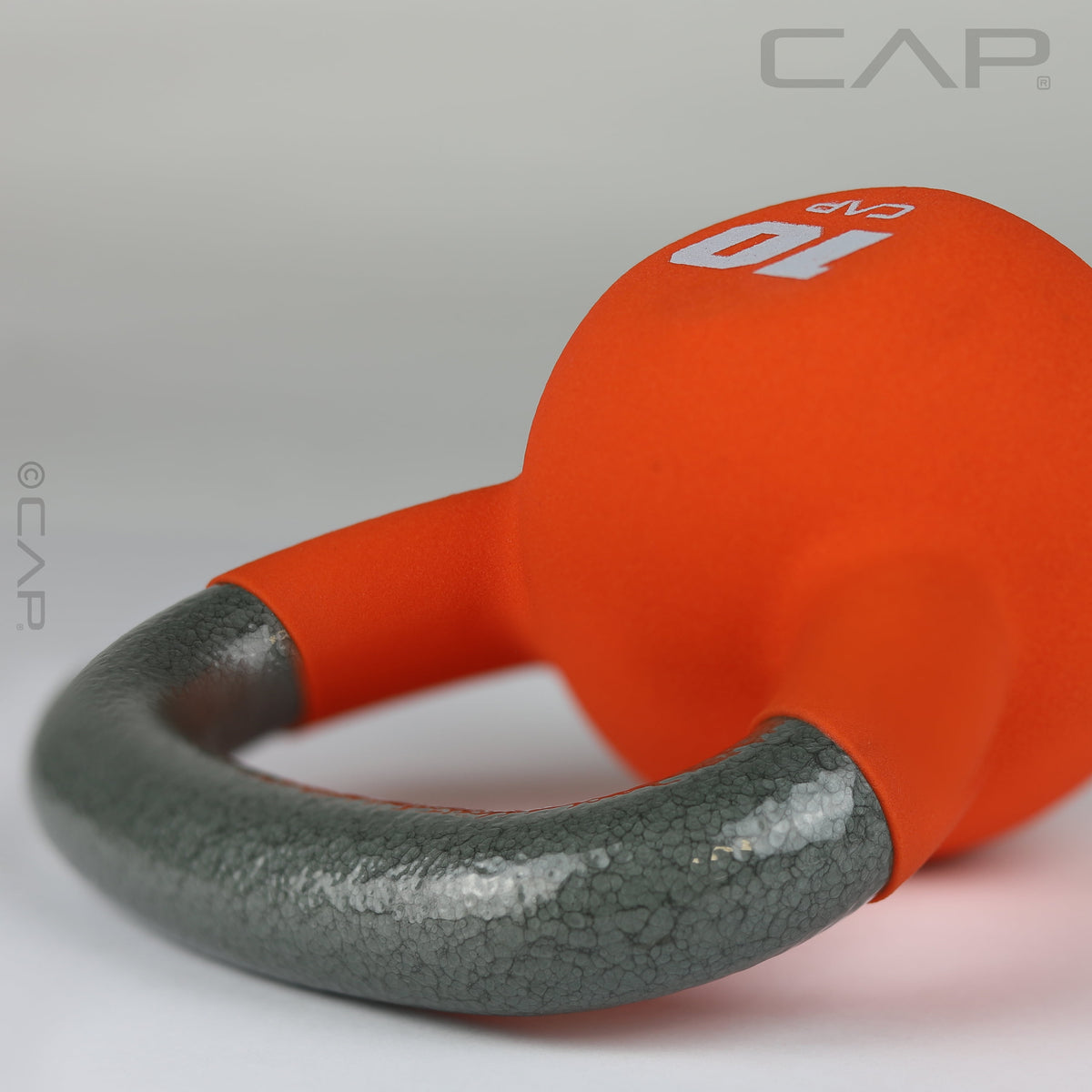 10 lb Neoprene Coated Kettlebell in Orange