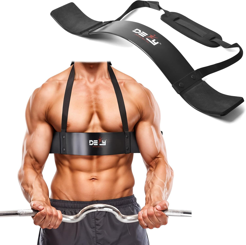 DEFY Adjustable Arm Blaster for Biceps and Triceps with Durable 7mm Aluminum Plate and Neck Pad for Strength Training and Bodybuilding Isolation Curl Machine
