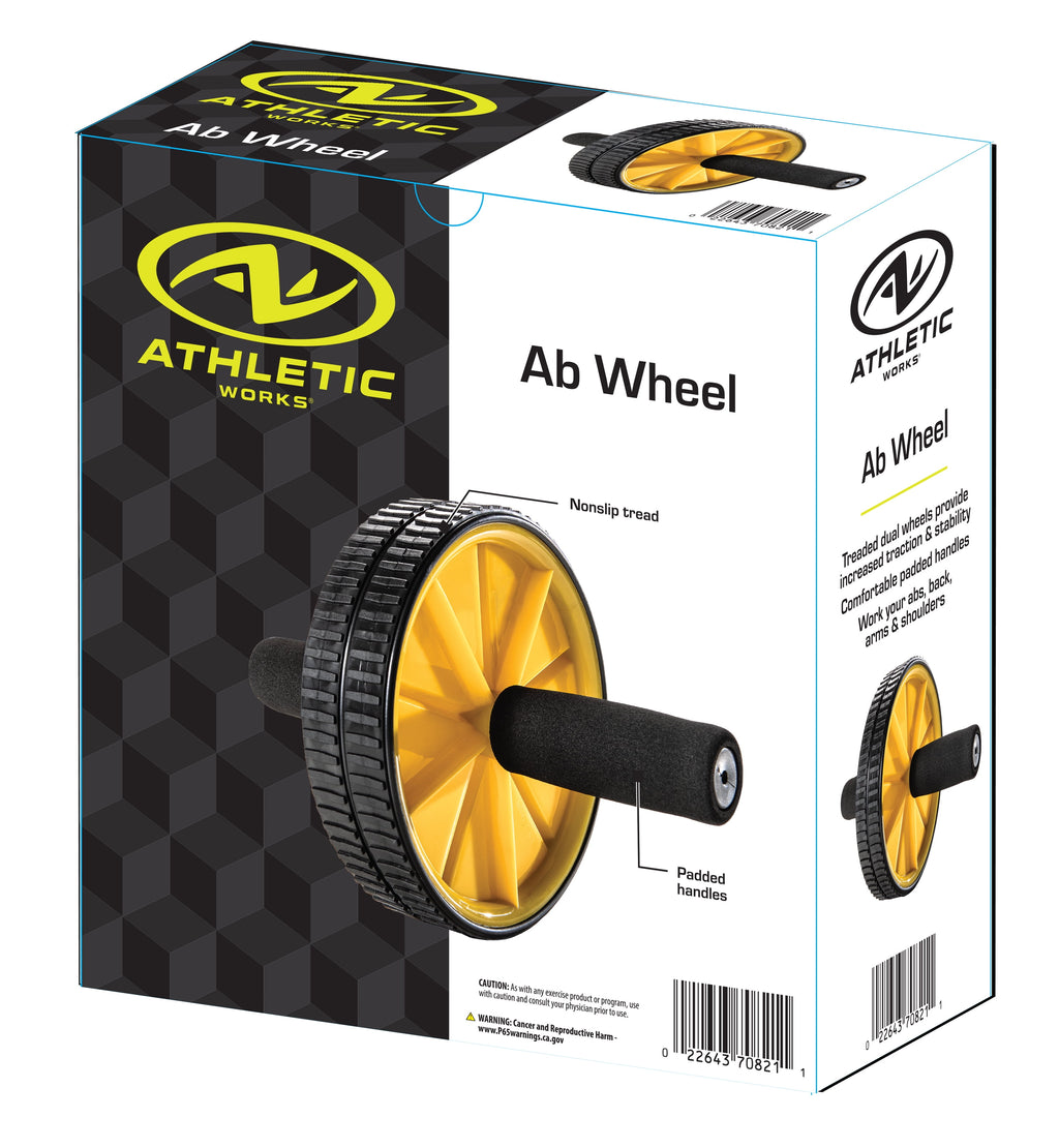Dual Ab Wheel - 7-Inch Diameter Core Strength Trainer for Abdominal Development