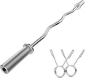 Curl Bar Weightlifting Bar - 47" Carbon Steel Barbell for Bench Press, Powerlifting, and CrossFit Training, 350 lbs Max Load Capacity, Ideal for Home Gym Use