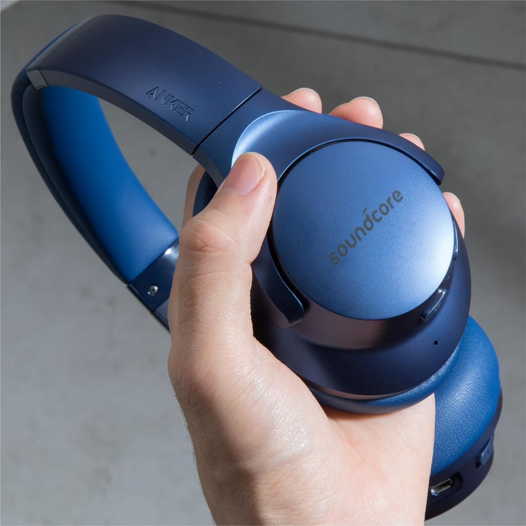 Anker Life Q20 Over-Ear Bluetooth Noise Cancelling Headphones with 60 Hours Playtime, Hi-Res Audio, Deep Bass, and Memory Foam for Travel and Office Use