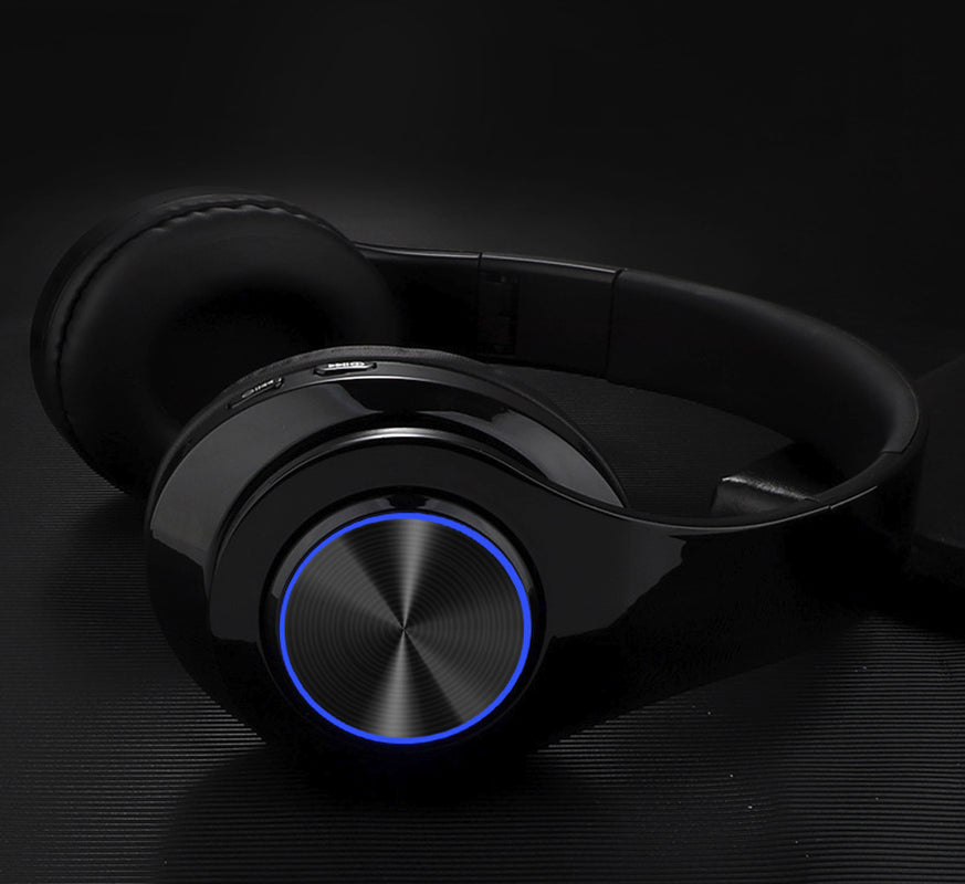 Premium Wireless Bluetooth Headphones with Super Bass, Foldable Design, and Integrated Microphone
