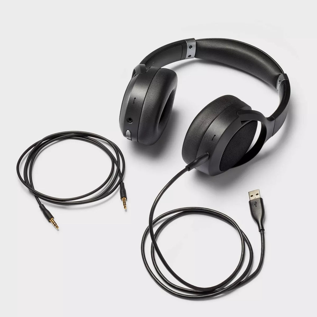 Active Noise Cancelling Bluetooth Wireless Over-Ear Headphones with Detachable Cable - Heyday