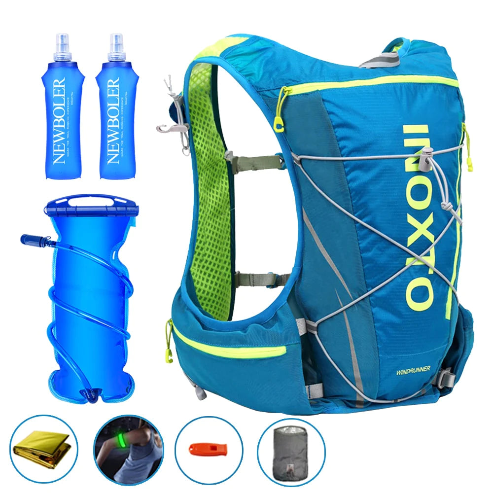 8L Hydration Vest Backpack for Men and Women - Outdoor Sports, Trail Running, Jogging, and Hiking with Water Bag and Flask Options