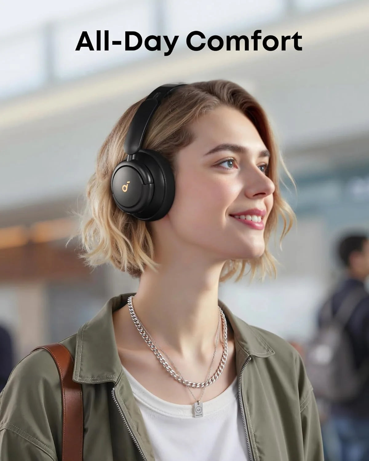 Q30 Hybrid Active Noise Cancelling Headphones with 50 Hours Playtime, High-Resolution Audio, Custom Equalizer, and Bluetooth Multipoint Connectivity