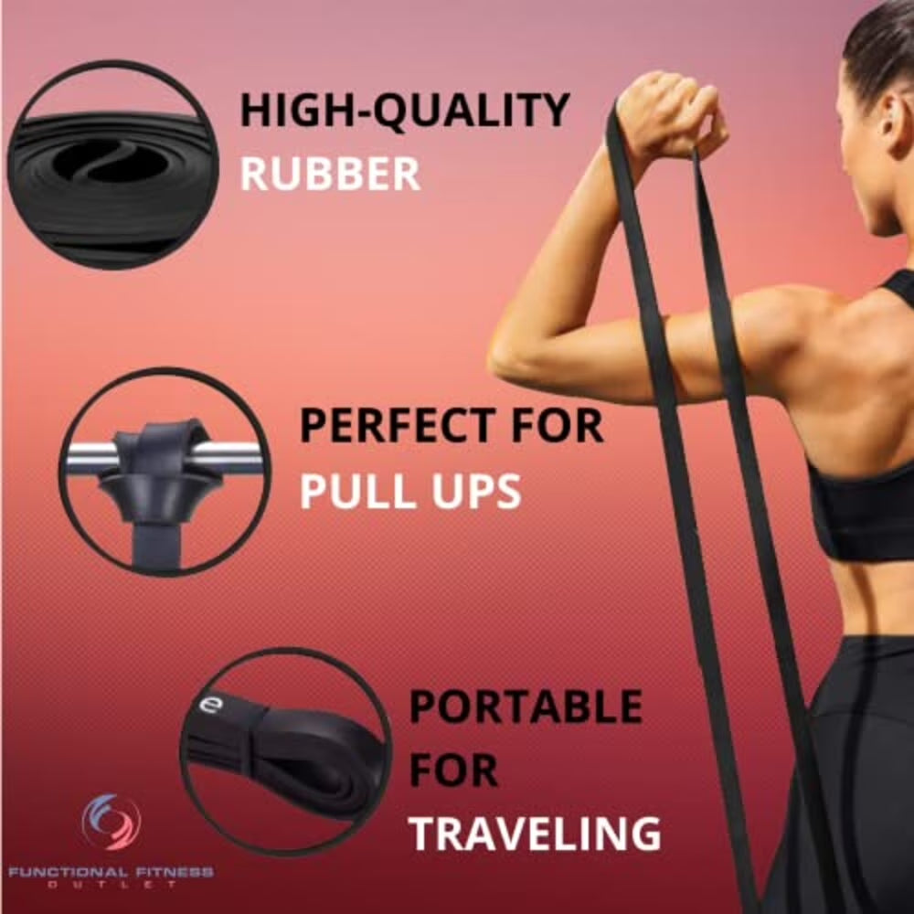 41-Inch Continuous Loop Resistance Bands | Pull-Up Assist Bands (5-450 lbs | Levels #1 to #6)