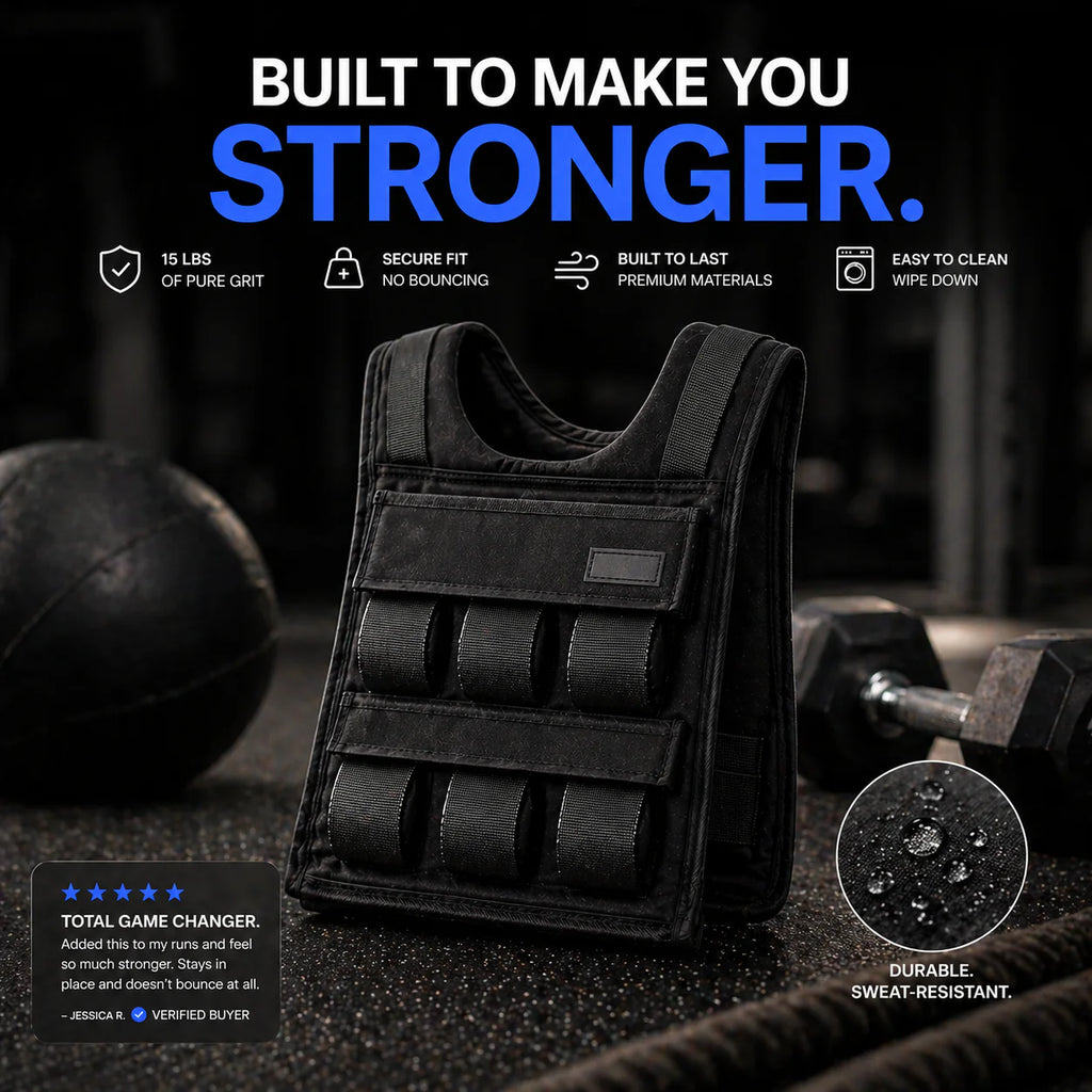 35LB Adjustable Weighted Vest with Iron Weights