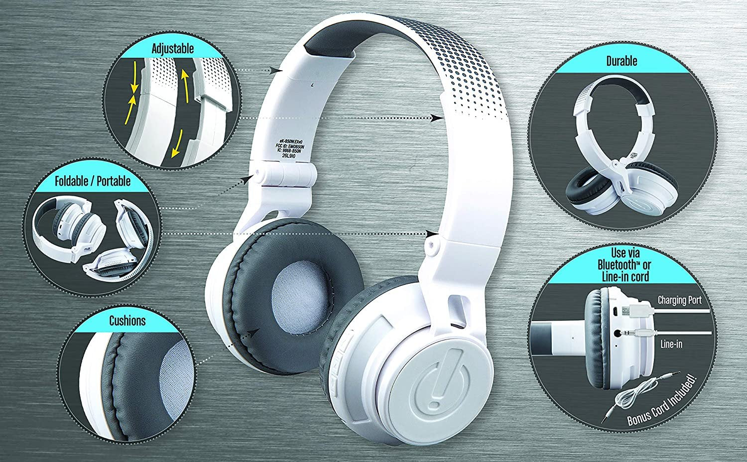 Ekids Wireless Bluetooth Headphones for Children with Integrated Microphone