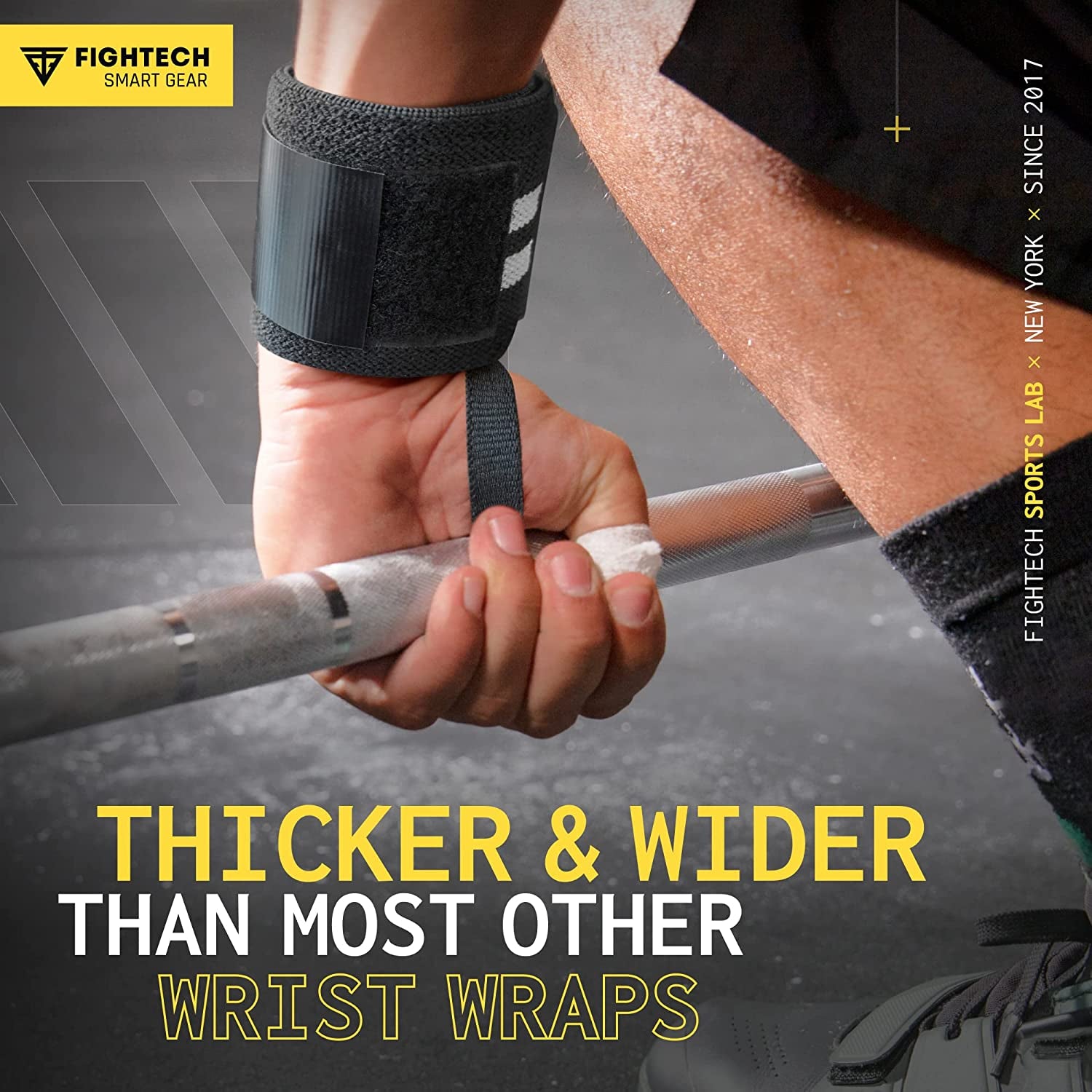 Professional Grade 18-Inch Wrist Wraps for Weightlifting - Ideal for Powerlifting, Strength Training, and Bodybuilding (Black)