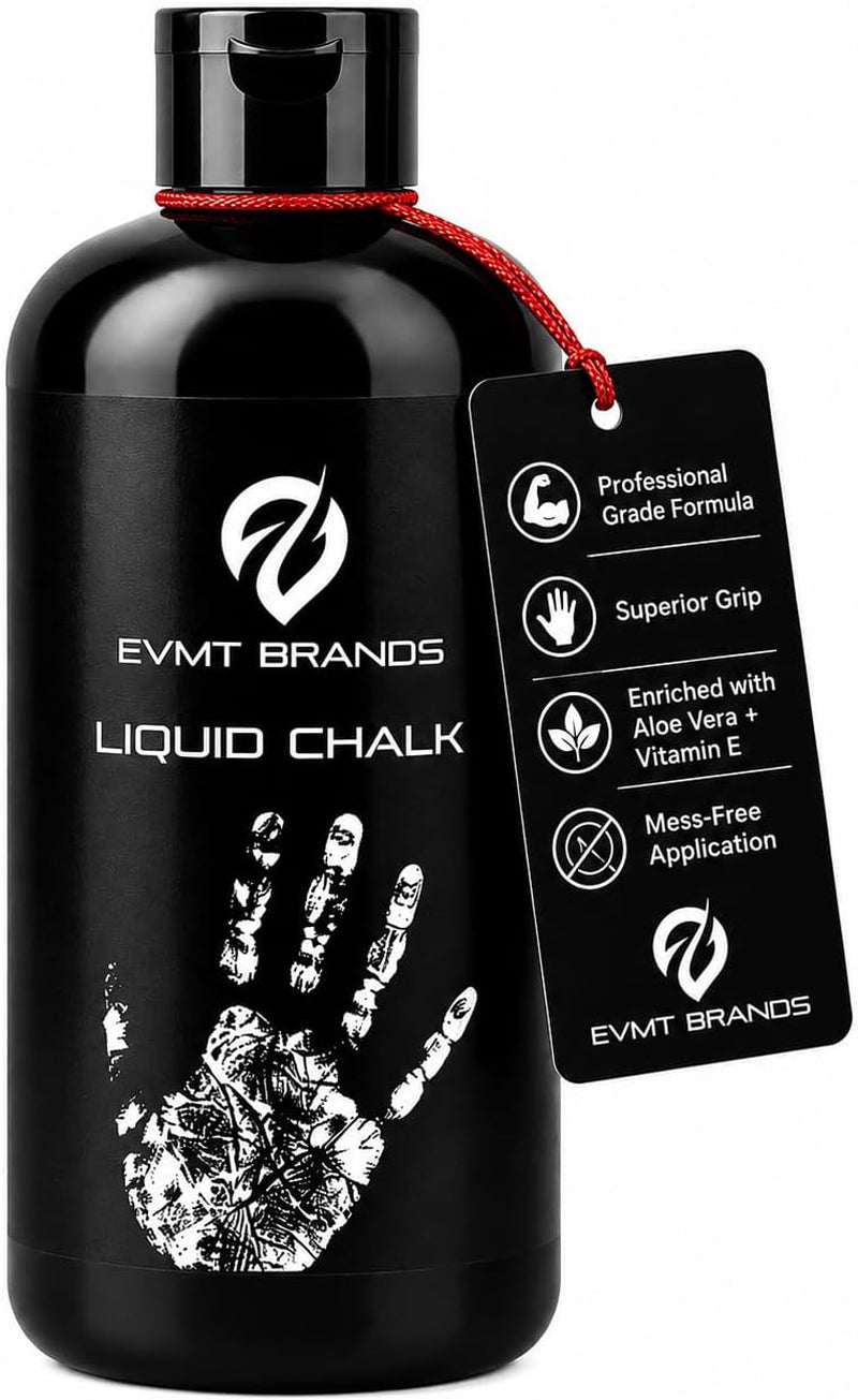 Liquid Chalk, Mess Free Gym Chalk for Weightlifting, Gymnastics, Rock Climbing, Dancing. Sweat Resistant and Long Lasting for Stronger Grip.