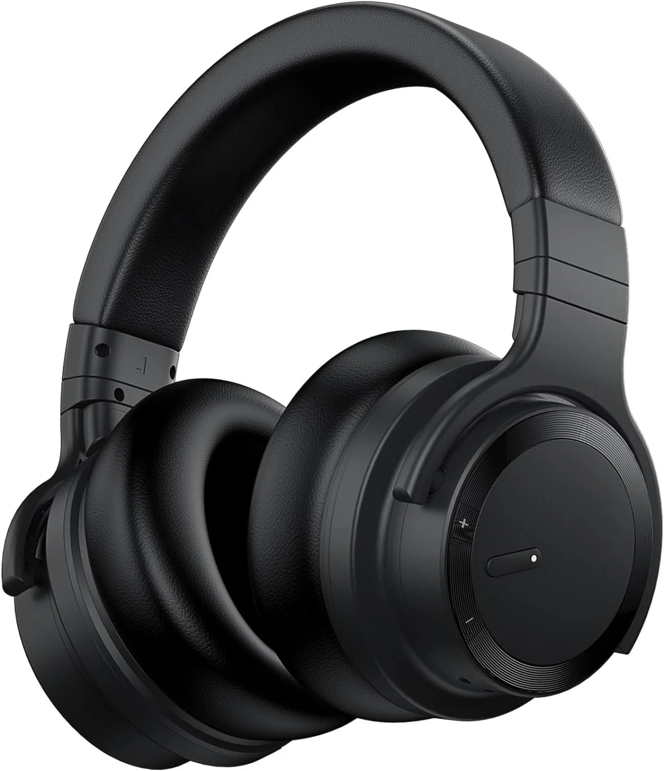 Active Noise Cancelling Wireless Bluetooth Over-Ear Headphones with Microphone, Deep Bass, Comfortable Protein Earpads, 30 Hours Playtime, Ideal for Travel and Work - Black